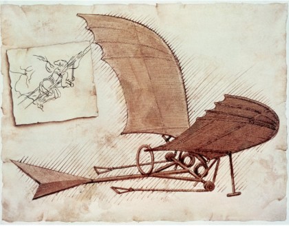 Flying Machine - Leonardo Da Vinci Painting